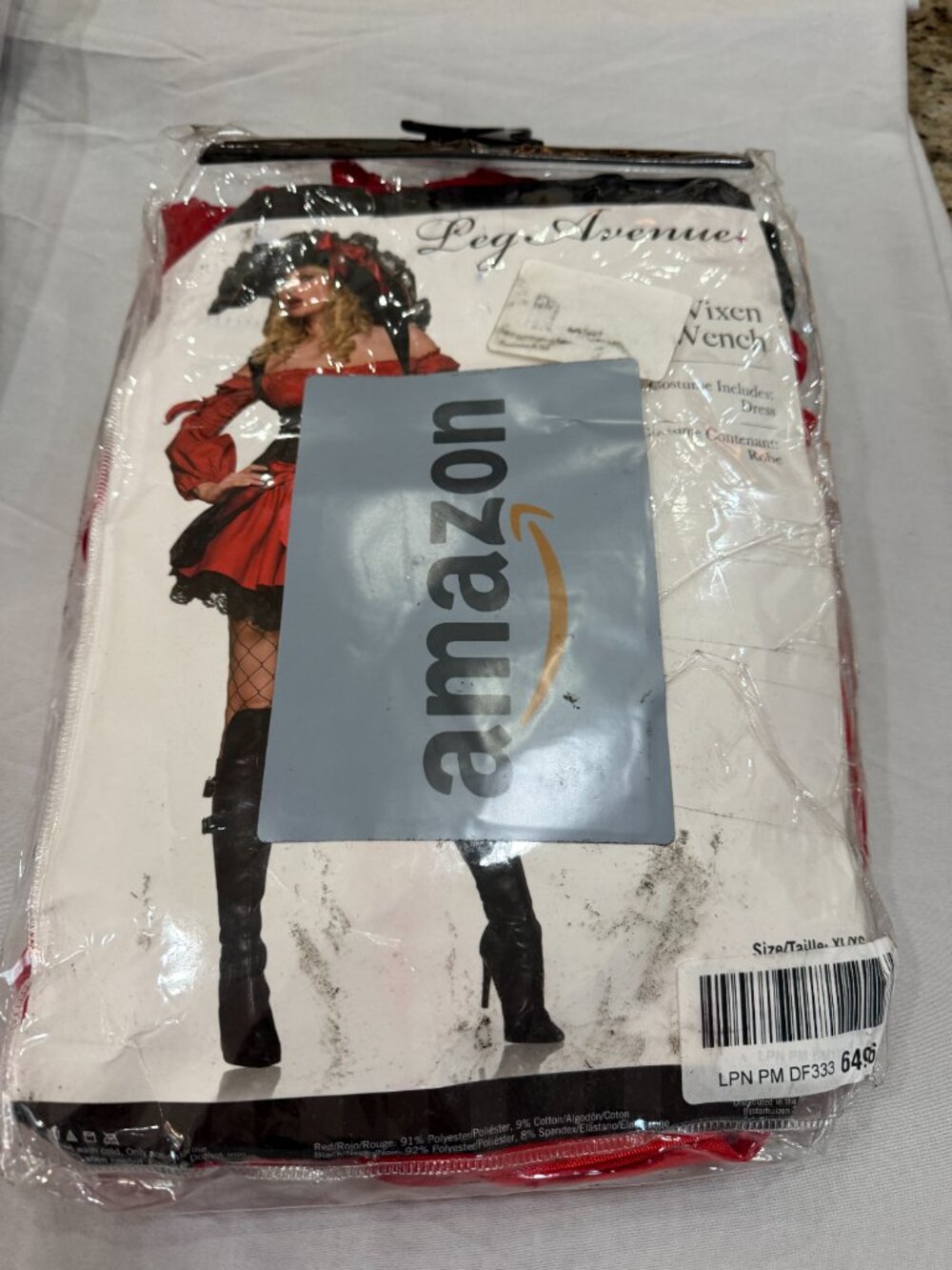 Leg Avenue Vixen Wench Pirate Costume Women's XL Red Black Halloween Dress - Picture 2 of 5